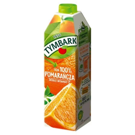 TYMBARK Sok 100% pomarańcza 1 L