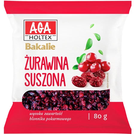 AGA HOLTEX Bakalie Żurawina suszona 80 g