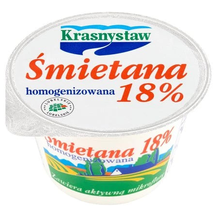 KRASNYSTAW Śmietana 18% homogenizowana 150 g