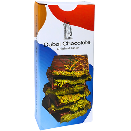 EKOL CIKOLATA Czekolada Dubajska z nitek ciasta Kadaif i kremem pistacjowym 100 g