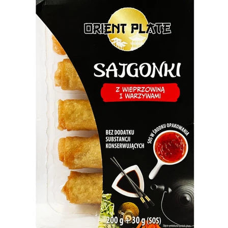 VIRTU Orient Plate Sajgonki z wieprzowiną i warzywami + sos słodko-kwaśny 230 g