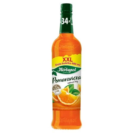 HERBAPOL Syrop owocowy pomarańcza 680 ml