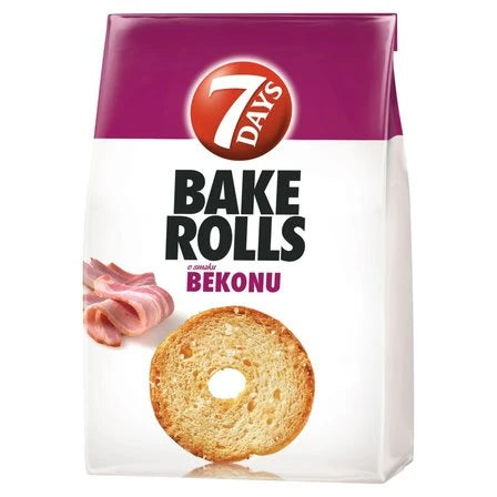 7 DAYS Bake Rolls Chrupki chlebowe o smaku bekonu 150 g
