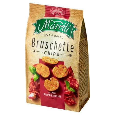 MARETTI Bruschette Pieczone krążki chlebowe o smaku salami pepperoni 70 g