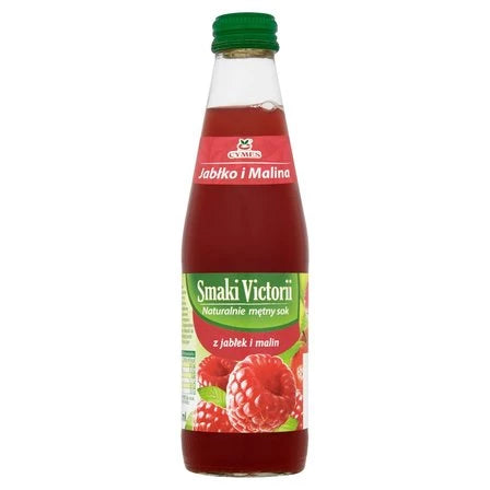 VICTORIA CYMES Smaki Victorii Naturalnie mętny sok z jabłek i malin 250 ml