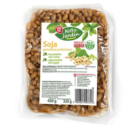 WIODĄCA MARKA Notre Jardin Soja gotowana próżniowo 450 g