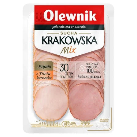 OLEWNIK Sucha krakowska mix z fileta z kurczaka i z szynki 90 g