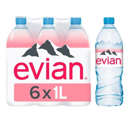 EVIAN Naturalna woda mineralna niegazowana (6 x 1L) 6 L