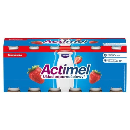 ACTIMEL Napój jogurtowy o smaku truskawkowym (12 x 100 g) 1.2 kg