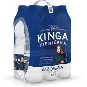 KINGA PIENIŃSKA Naturalna woda mineralna gazowana niskosodowa (6 x 1,5L) 9 L