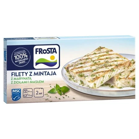 FROSTA Filety z mintaja z marynatą z ziołami i masłem (2 sztuki) 265 g