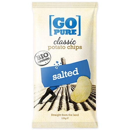 GO PURE Chipsy solone Bio bezglutenowe 125 g
