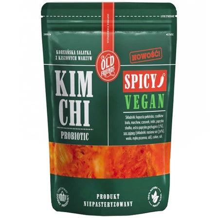 OLD FRIENDS Kimchi Vegan Spicy koreańska sałatka z kiszonych warzyw 250 g