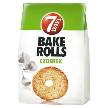 7 DAYS Bake Rolls Chrupki chlebowe z czosnkiem suszonym 150 g